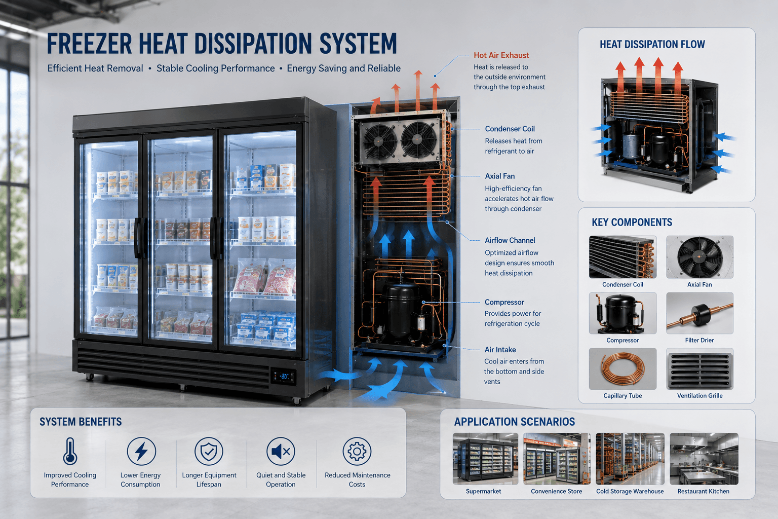 Freezer Heat Dissipation System: Why Efficient Heat Management Improves Refrigeration Performance